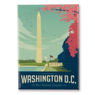 Washington, DC Cherry Blossoms Magnet | American Made Magnet