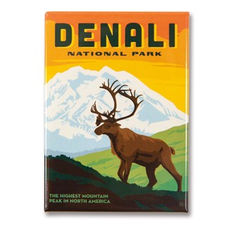 Denali Caribou Magnet | Metal Magnet