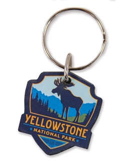 Yellowstone Moose Emblem Wooden Key Ring | American Made
