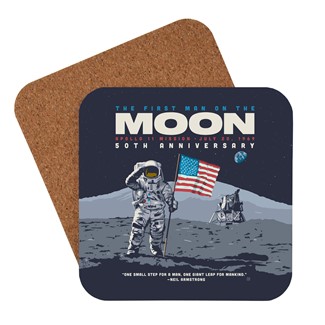 50th Anniversary Man on the Moon Coaster | American made coaster