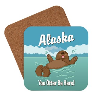 AK Otter Be Here Coaster | American made coaster