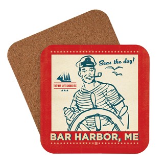 Seas the Day Bar Harbor Coaster | American made coaster