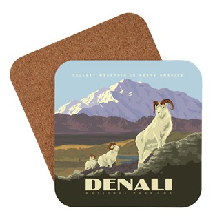 Denali Dall Sheep Coaster | American Made Coaster