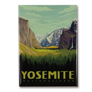 Yosemite Valley Vertical Magnet | Metal Magnet