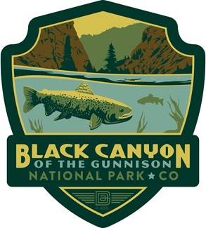 Black Canyon of the Gunnison NP Trout Emblem Sticker | American Made