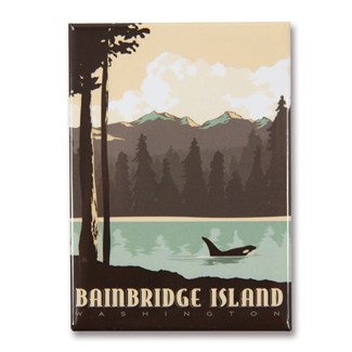 WA, Bainbridge Island Outdoors Magnet | Metal Magnet