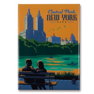 NYC Central Park Bench Magnet | Metal Magnet