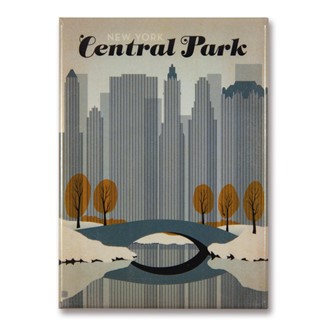 NYC Central Park Early Snow Magnet | Metal Magnet