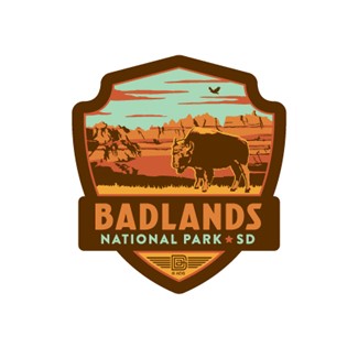 Badlands NP Print Emblem Sticker