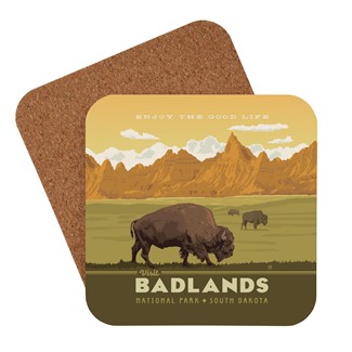 Badlands NP The Good Life Coaster | American Made Coaster