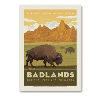 Badlands NP The Good Life Vert Sticker | Vertical Sticker