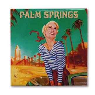 Palm Springs Girl Square Magnet