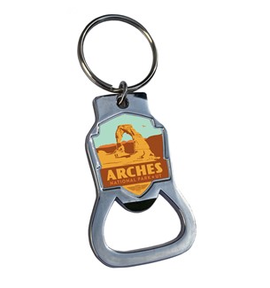 Arches NP Emblem Bottle Opener Key Ring | American Made