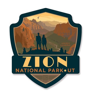 Zion Angels Landing Emblem Wooden Magnet | American Made