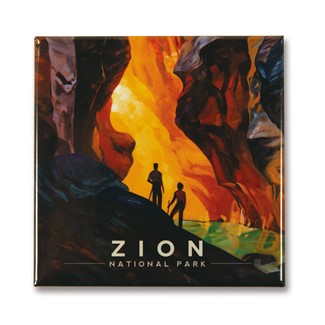 Zion Virgin River Narrows Square Magnet | Metal Magnet