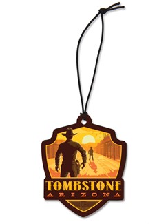 Tombstone, AZ Gunslingers Emblem Wooden Ornament