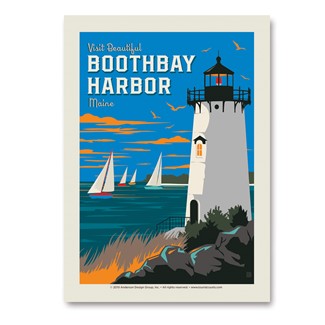 Visit Beautiful Boothbay Harbor Vert Sticker | Vertical Sticker