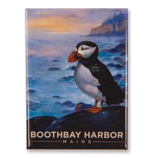 ME Boothbay Harbor Puffin Magnet | Made in the USA