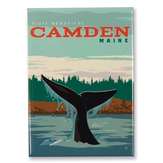 ME Whale Tail Camden Magnet | Maine themed magnets