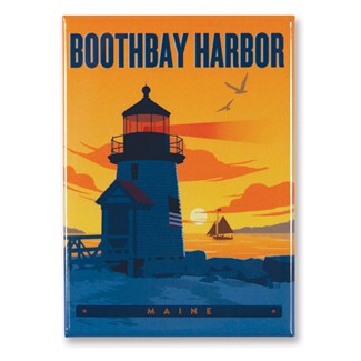 ME Boothbay Harbor Lighthouse Magnet | American Made Magnet