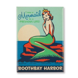 ME Boothbay Harbor Mermaid Queen Magnet | American Made Magnet