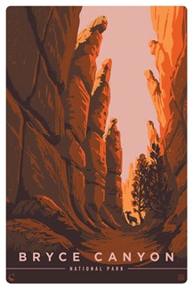 Bryce Canyon Towering Hoodoos Magnetic PC | themed magnet postcard