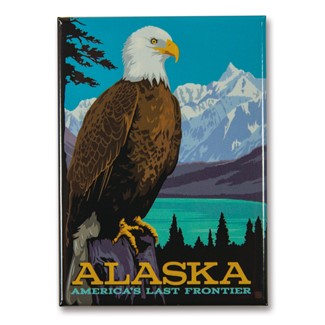 AK Perched Eagle Magnet | Metal Magnet