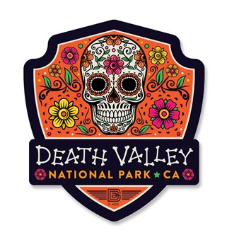 Death Valley Skull Emblem Wooden Magnet | American Made