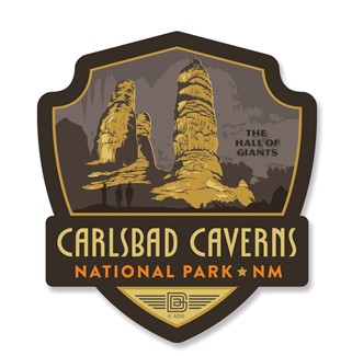 Carlsbad Caverns Hall of Giants Emblem Wooden Magnet | American Made