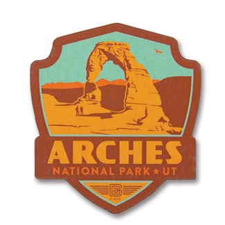 Arches NP Emblem Wood Magnet