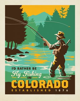 Fly Fishing CO 8" x 10" Print