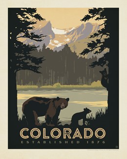 Sprague Lake Bears CO 8" x 10" Print | USA Made