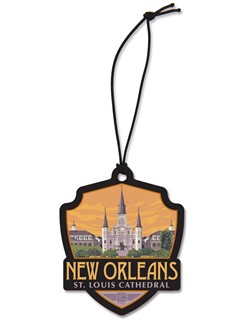 New Orleans St Louis Cathedral Wooden Ornament | American Made