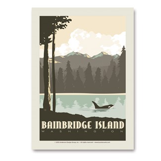 WA Bainbridge Island Outdoors Vert Sticker | Vertical Sticker