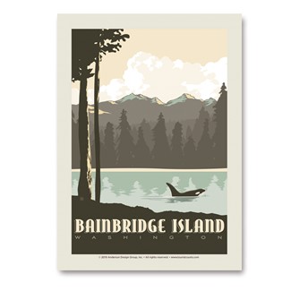 WA Bainbridge Island Outdoors Vert Sticker