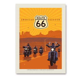 Route 66 American Freedom Vert Sticker | Made in the USA