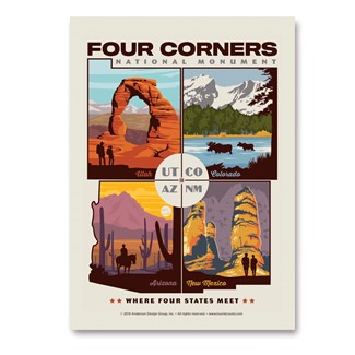 Four Corners Vert Sticker | Made in the USA