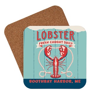 ME Boothbay Harbor Lobster Fresh Coaster | American Made Coaster