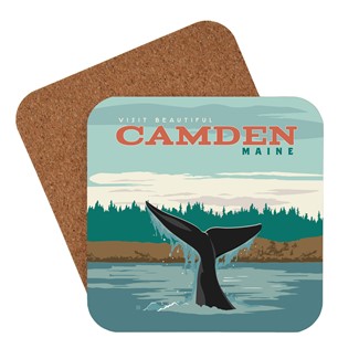 ME Whale Tail Camden Coaster | American made coaster