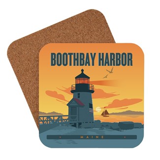 ME Boothbay Harbor Lighthouse Coaster | American made coaster