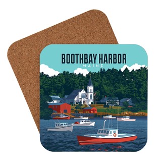 ME Boothbay Harbor Vacationland Coaster | American made coaster