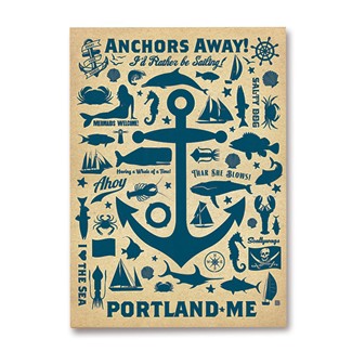 Anchor Pattern Portland, ME Magnet | American Made