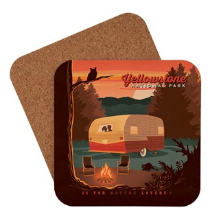 Yellowstone Camping is for Nature Lovers Coaster | American made coaster