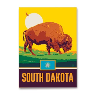 SD State Pride Bison Magnet