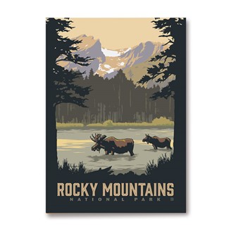 Rocky Mountain Sprague Lake Magnet | American Made Magnet