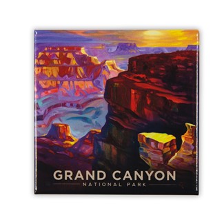 Grand Canyon Landscape Square Magnet | Metal Magnet