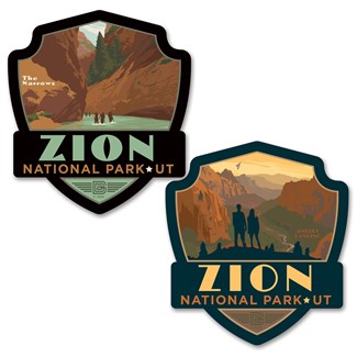 Zion Angels Landing/The Narrows Car Coaster PK of 2 | American made coaster