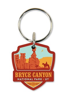 Bryce Canyon Emblem Wooden Key Ring | American Made