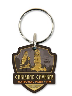 Carlsbad Caverns Hall of Giants Emblem Wooden Key Ring | American Made