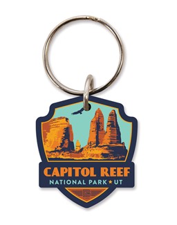 Capitol Reef Emblem Wooden Key Ring | American Made
